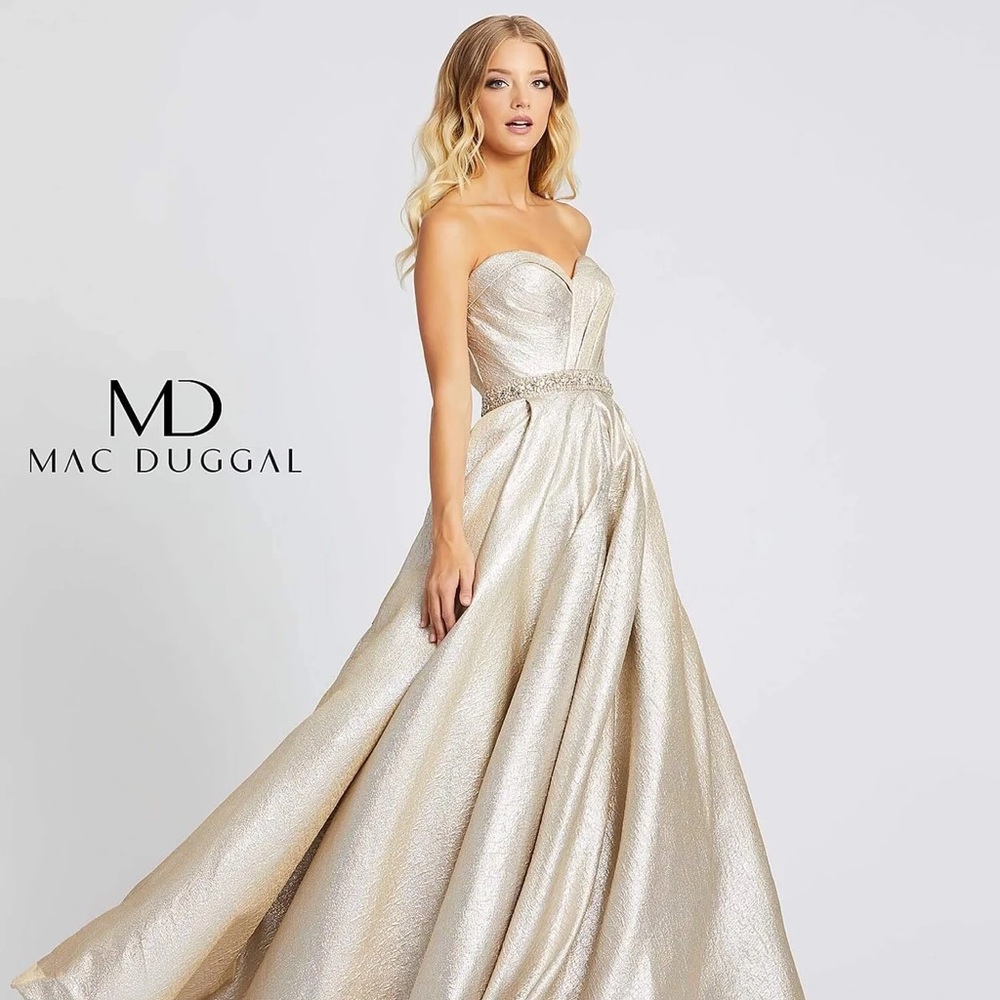 Mac Duggal beaded waist BALL GOWN  size 6 MSRP $598